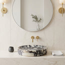 Calacatta Viola Marble Natural Stone Round Above Vanity Bathroom Sink Polished (D)15.5" (H)4.5"