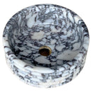 Calacatta Viola Marble Fluted Above-Vanity Bathroom Sink - Polished (D)16" x (H)6" angle view