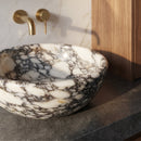 Calacatta Viola Marble Natural Stone Above-vanity Bathroom Sink Polished (D)16" (H)6"