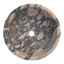 Calacatta Viola Natural Stone Marble Round Vessel Sink 16