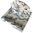 Custom Calacatta Viola Marble Wall-Mount Bathroom Sink 18X24 With Backsplash