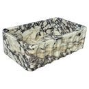 Calacatta Viola Wall Mount Bathroom Vanity Marble Sink White Gray Fluted Design 19x31 Inches