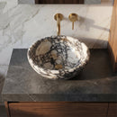 Calacatta Viola Marble Natural Stone Above-vanity Bathroom Sink Polished (D)16" (H)6"