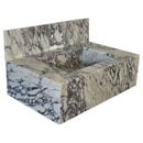 Calacatta Viola Marble Wall Mount Bathroom Sink 21 Inch Width