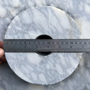 Calacatta Viola Marble Natural Stone Round Above Vanity Bathroom Sink Polished (D)15.5" (H)4.5" bottom diameter measure view