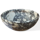 Calacatta Viola Round Marble Vessel Sink 16 Inch Polished Bathroom