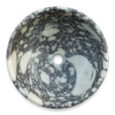 Calacatta Viola Round Marble Vessel Sink 16 Inch Polished Bathroom