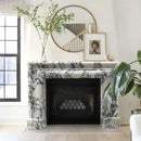 Calacatta Viola Marble Hand-carved Fireplace Mantel Polished - 61 x 52 inches