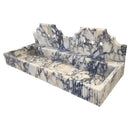 Dual Fluted Calacatta Viola Marble Vanity Sink 20x55 Wall Mount