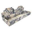 Dual Fluted Calacatta Viola Marble Vanity Sink 20x55 Wall Mount