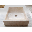 Cappuccino Beige Marble Rectangular Above Counter Sink 18x21.5