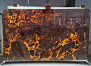 Caramel White Beige Bookmatching Marble Slabs Polished - Full Truckload 1 slab backlit front view