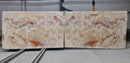 Caramel White Beige Bookmatching Marble Slabs Polished - Full Truckload 2 slabs bookmatching front view