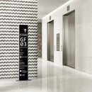 Carrara Blanco Polished Zig-zag Marble Look Porcelain Mosaics 12x13