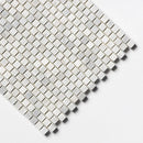 Carrara Blend Honed Staggered Joint 5/8x5/8 Marble Mosaics 12x12