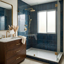 Carrara Contour Warm Walnut Bathroom Vanities 37x22