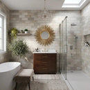 Carrara Contour Warm Walnut Bathroom Vanities 37x22