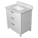 Carrara Gunningham White Bathroom Vanities 31x22