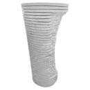 Carrara White Marble Designer Pedestal Stand-Alone Sink (W)16" (L)16" (H)36" side view