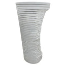 Carrara White Marble Designer Pedestal Stand-Alone Sink (W)16" (L)16" (H)36" front view