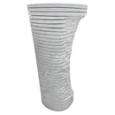 GMStone White Marble Pedestal Sink Round 16x16 Inch