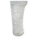 Carrara White Marble Designer Pedestal Stand-Alone Sink (W)16" (L)16" (H)36