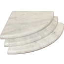 Carrara White Marble 9" Shower Corner Shelf Semi Polished