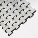 Carrara T Honed Basket Weave Marble Mosaics 12x12