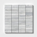 Carrara T Honed 5/8x3 Marble Mosaics 12x12
