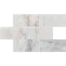 Carrara T Polished Meshed Marble Mosaics 2 3/4x5 1/2