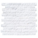 Carrara White 4"xFree Length Split-face Natural Marble Wall Tile