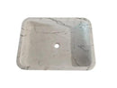 Handcrafted Carrara White Marble Wall Mount Bathroom Sink 16x24