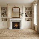 Carrara White Marble Fluted Fireplace Mantel - Polished Finish 70 Wide by 52 Tall