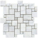 carrara white marble mosaic tile versailles pattern polished DM-0160-0201