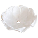 GMSTONE Handcrafted Flower Vessel Marble Bathroom Sink White Polished 17 Inch
