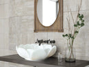 GMSTONE Handcrafted Flower Vessel Marble Bathroom Sink White Polished 17 Inch