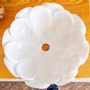 Carrara White Marble Flower Shape Above Vanity Bathroom Sink Polished (D)17" (H)6" top view
