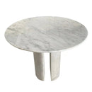 Carrara White Marble End Table with Marble Legs Polished 18x22