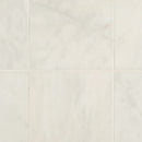 Carrara White Marble Tile 12x12 Polished Closeup Top
