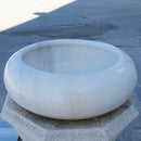 Natural Stone Carrara White Marble Above Vanity Bathroom Sink Polished (D)15.5" (H)6" side view