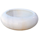 Natural Stone Carrara White Marble Above Vanity Bathroom Sink Polished (D)15.5" (H)6" side view