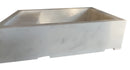 Carrara White Marble Wall-mount Bathroom Sink (W)14" (W)18" (H)5" side view