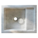Carrara White Marble Wall-mount Bathroom Sink (W)14" (L)18" (H)5"