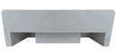 Carrara White Marble Wall-mount Bathroom Sink with Backsplash (W)18" (L)36" (H)6" back view