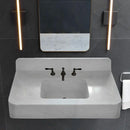 Carrara White Natural Stone Wall Mount Bathroom Sink With Backsplash 18X36