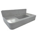Carrara White Natural Stone Wall Mount Bathroom Sink With Backsplash 18X36