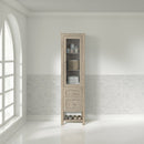 James Martin Breckenridge Linen Cabinet, Whitewashed Oak