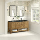 James Martin Breckenridge 60" Double Bathroom Vanity, Light Natural Oak