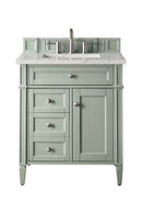 James Martin Brittany 30" Single Bathroom Vanity, Sage Green