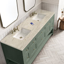 James Martin Breckenridge 72" Double Bathroom Vanity, Smokey Celadon